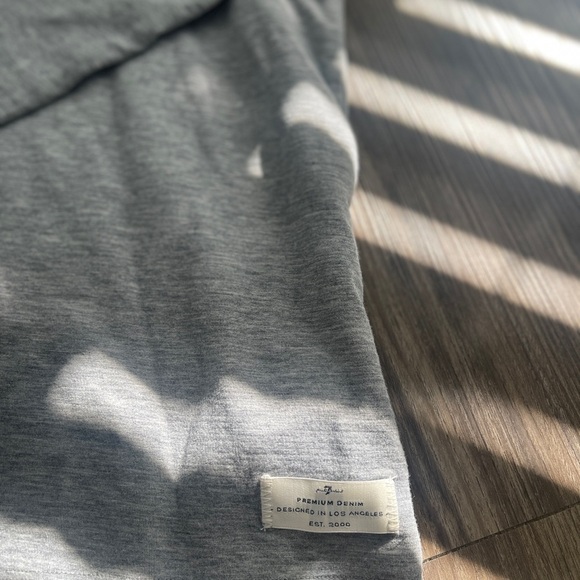 7 For All Mankind Luxe Light Gray Long Sleeve Shirt - Picture 2 of 10